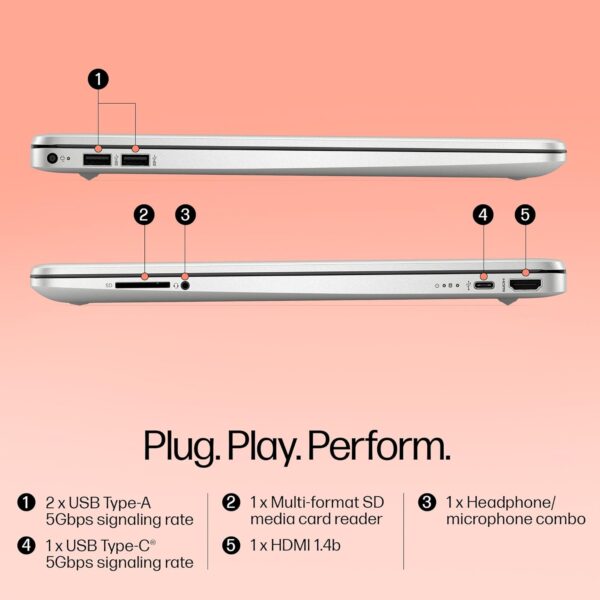 HP 15 Core i5 12th Gen (8GB RAM/512GB SSD/FHD/Windows 11/MS Office/Backlit Keyboard/15.6" (39.6cm)/Silver/1.59 kg) - Image 2