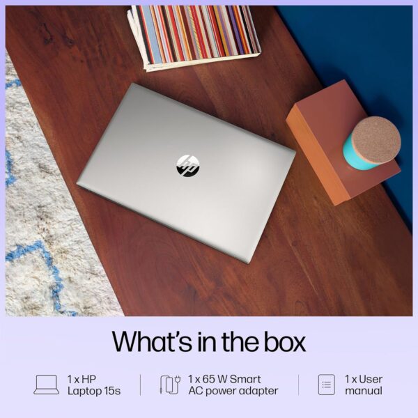 HP Laptop 15,12th Gen Intel Core i3-1215U,15.6 inch(39.6 cm),FHD,Anti-Glare,8 GB DDR4,512 GB SSD,Windows 11,MSO,Dual Speakers,1.69 kg,Natural Silver, - Image 4