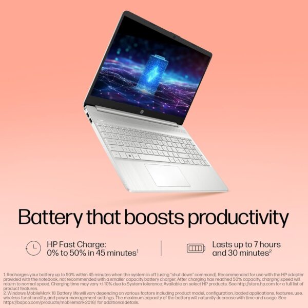 HP 15 Core i5 12th Gen (8GB RAM/512GB SSD/FHD/Windows 11/MS Office/Backlit Keyboard/15.6" (39.6cm)/Silver/1.59 kg) - Image 5